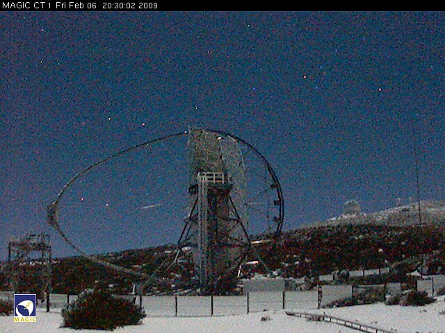 MAGIC telescope in the snow