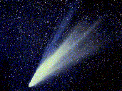 Comet West, with the two tails clearly visible
