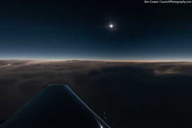The eclipse of a November 2013 photographed from a plane  by Ben Cooper