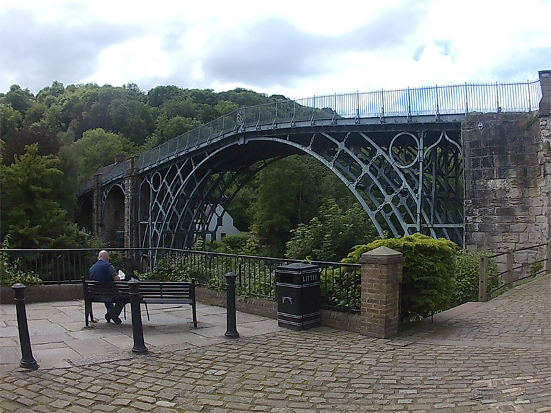 The famous Iron bridge over the river Severn , Shropshire